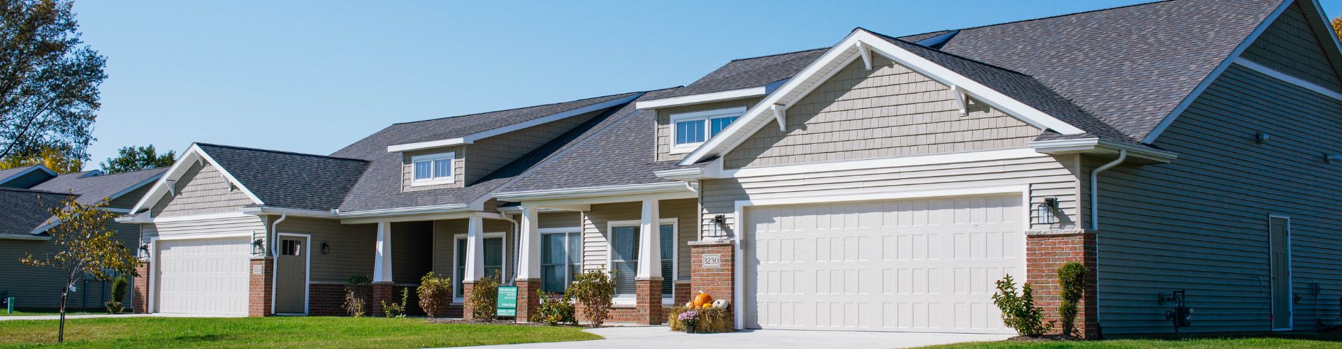 The Pines at Southfield Village in South Bend, IN, Engelmann model, exterior view of home